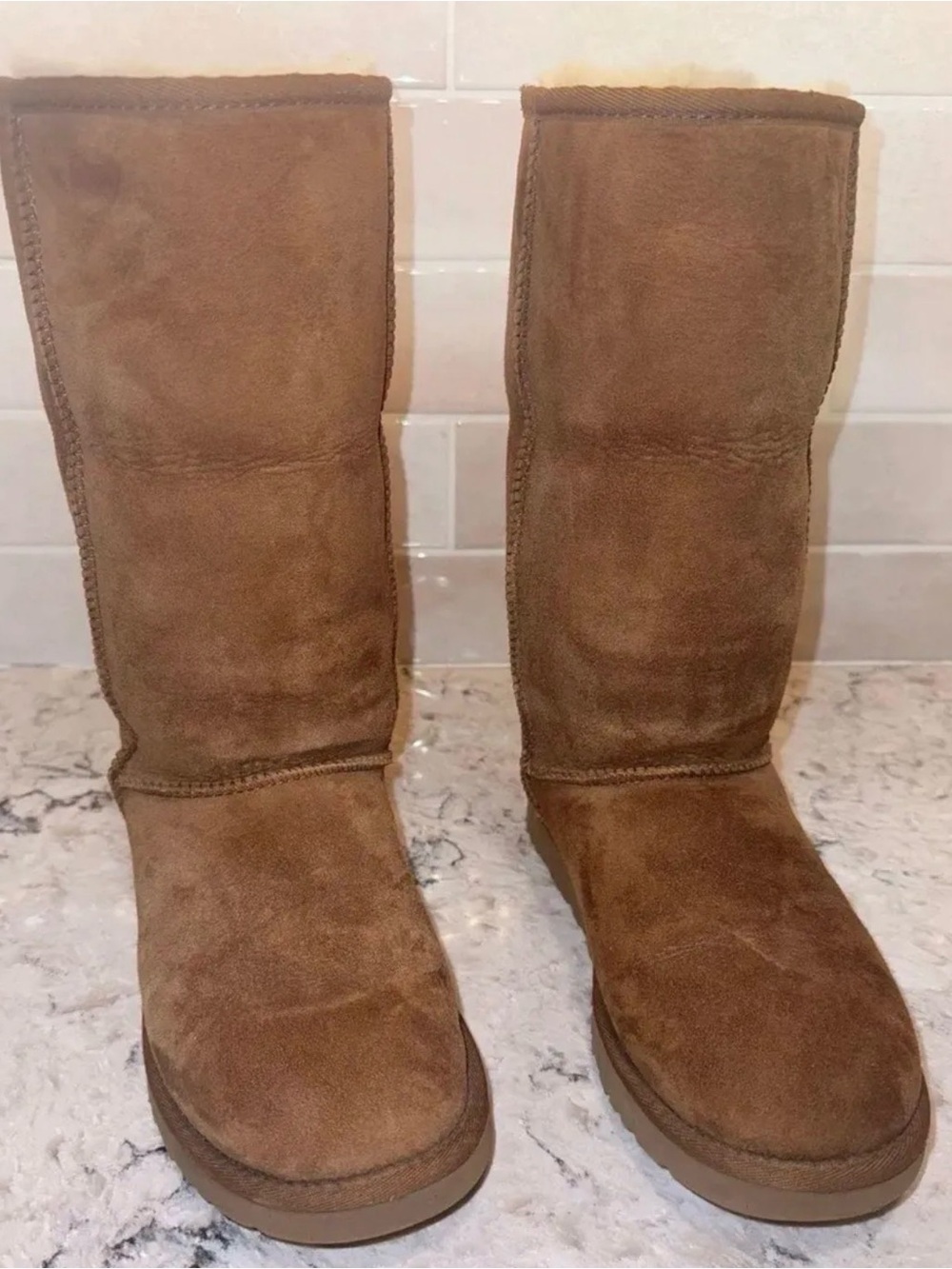 UGG Classic Tall Boots in Chestnut Brown Suede